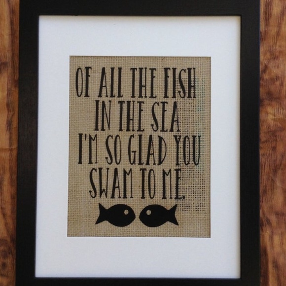 Handmade Other - NEW Couples Wall Art Gift Fish of the Sea Decor